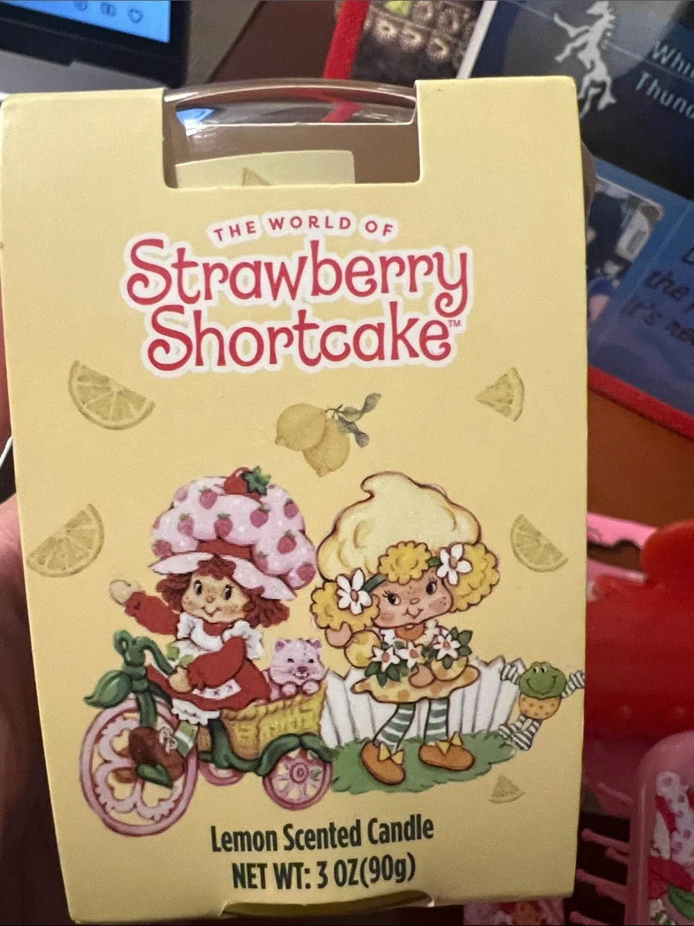 #2582* Pink Brush & Claw Clip Set & The World Of Strawberry Shortcake Candle